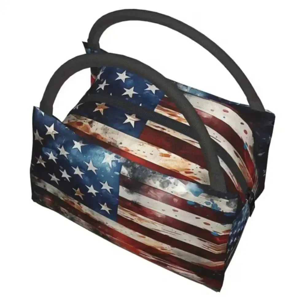 Old Glory Stars & Stripes Insulated Lunch Bag – Reusable Cooler Tote